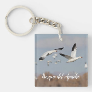 Gänse im Himmel der Bosque del Apache Schlüsselanhänger