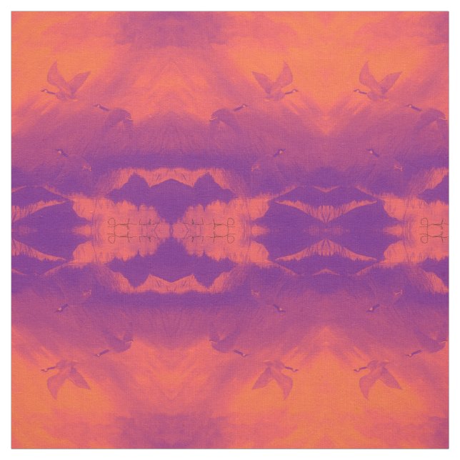 Gänse in Rot Stoff (Muster)