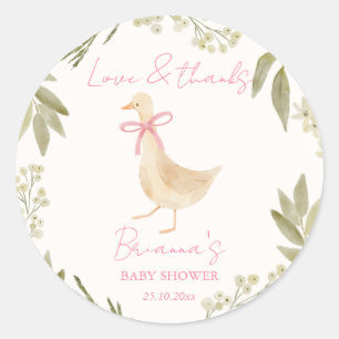 Gänse-Kinderreime-Baby-Party-Geschenk Runder Aufkleber