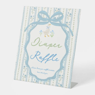 Gänse-Kinderreime Baby Shower Windel-Raffel Sockelschild