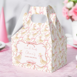 Gänse-Kinderreime rosa Babyparty personalisiert Geschenkschachtel