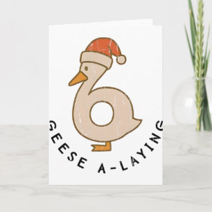 Gänse legen, Lustige Weihnachtsgans, Paarmatch Karte