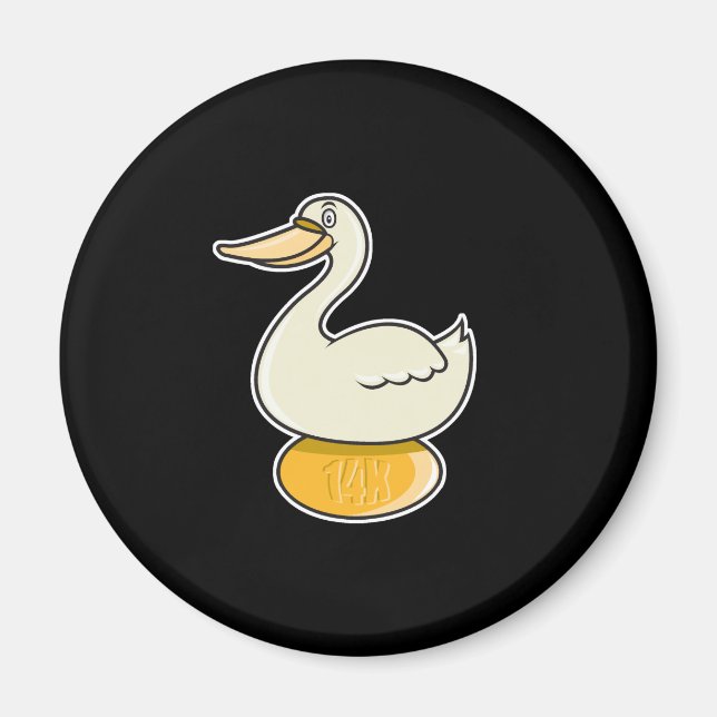 Gänse mit goldenem Ei Magnet (Vorne)