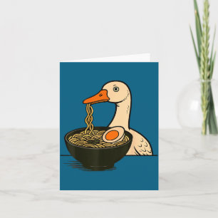 Gänse-Ramen-Anime-Kawaii-Katze, die Ramen-Nudeln i Dankeskarte
