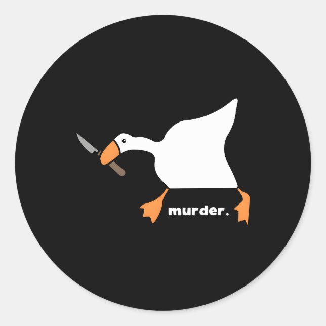 Gänse Runder Aufkleber (Vorderseite)