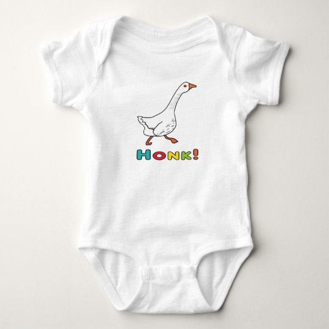 Gänse Schnattern Baby Strampler (Vorderseite)
