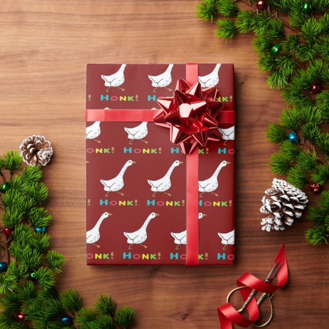 Gänse Schnattern Geschenkpapier (Feiertagsgeschenk)