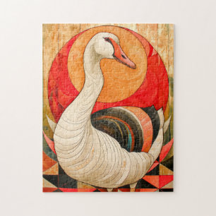 Gänse-Totem – Schützender Art Deco Geist Puzzle