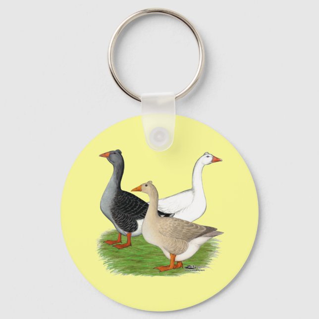 Gänse: Tufted Trio Schlüsselanhänger (Vorderseite)