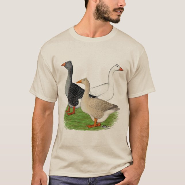 Gänse: Tufted Trio T-Shirt (Vorderseite)