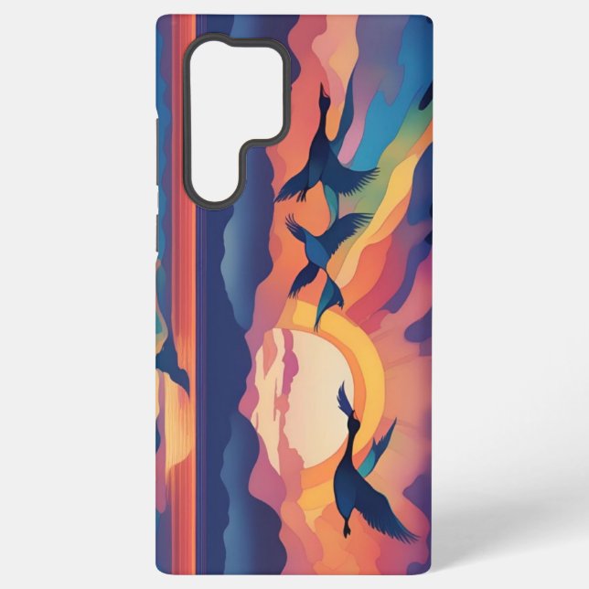 Gänse über Wasser Samsung Galaxy Hülle (Rückseite)