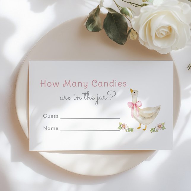 Gänse Wie viele Bonbons rosa Spiel Begleitkarte (Von Creator hochgeladen)