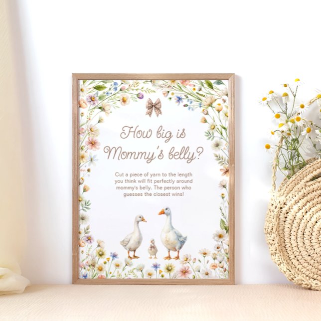 Gänse Wildblume Wie groß ist Mama's Bauch Poster (Von Creator hochgeladen)