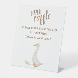 GänseBaby Duschmaschine Windeln Raffle-Zeichen Sockelschild