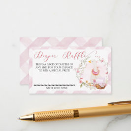 Gänsebaby-Girl - Windeln-Wickelkarte Begleitkarte