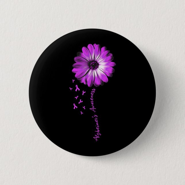 Gänseblümchen Alzheimer-Bewusstsein Button (Vorderseite)