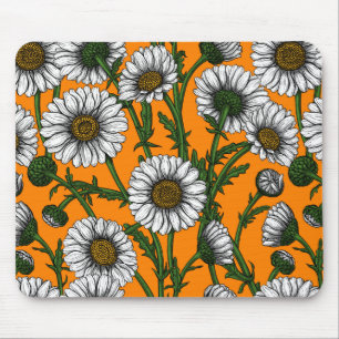 Gänseblümchen auf orange mousepad