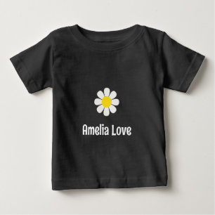Gänseblümchen benutzerdefinierter Name personalisi Baby T-shirt