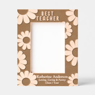 Gänseblümchen Bester Lehrer Gravur Rahmen