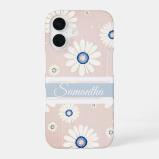 Gänseblümchen blühen: Minimalistisches Blumenmuste iPhone 16 Hülle