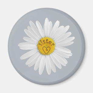 Gänseblümchen-Blume für Schwester-Kunst fertige Magnet