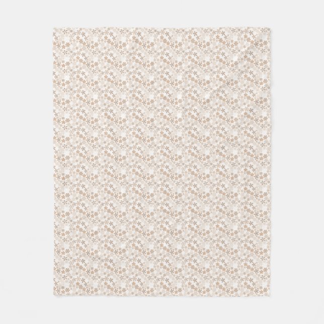 Gänseblümchen Blumen Beige Blumen Ästhetik Ditsy T Fleecedecke (Vorderseite)