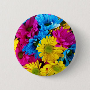 Gänseblümchen Blumen Blüten Liebe Schicksal Party  Button
