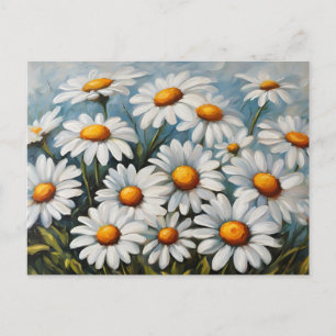 Gänseblümchen Blumen Florale Natur Illustration Postkarte