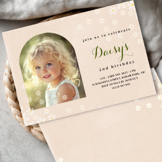 Gänseblümchen Blumen Foto Geburtstag Einladung