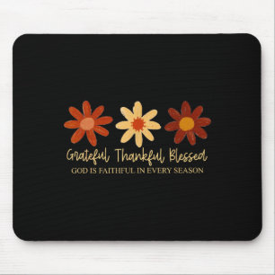 Gänseblümchen-Blumen-Gratuliert-Dankbar-Gesegnet G Mousepad