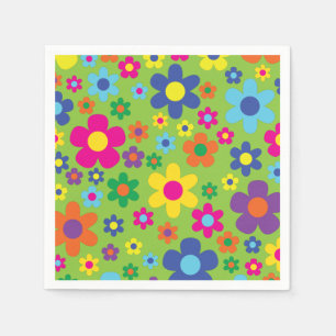 Gänseblümchen-Blumen-niedliches buntes 1. Serviette