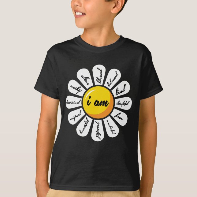 Gänseblümchen - Blumen-Positiv-Bestätigung T-Shirt (Vorderseite)