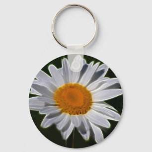Gänseblümchen-Blumen-Power Schlüsselanhänger