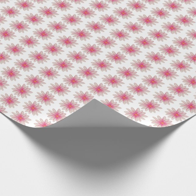 Gänseblümchen-Blumen-Rosa Geschenkpapier (Ecke)