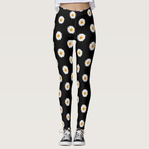 Gänseblümchen-Blumen-Smiley Leggings