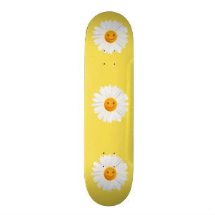 Gänseblümchen-Blumen-Smiley Skateboard