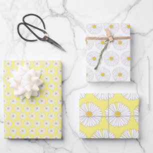 Gänseblümchen-Blumengarten-Party-Blumenprint Gänse Geschenkpapier Set