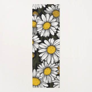 Gänseblümchen-Blumenmuster Botanische Illustration Yogamatte