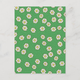 Gänseblümchen-Blumenmuster Postkarte