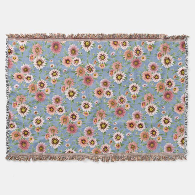 Gänseblümchen Blumenprint Decke (Vorderseite)