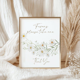 Gänseblümchen-Blüten Florale Gefälligkeiten Baby S Poster