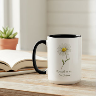 Gänseblümchen-Botanik-Aquarell Tasse