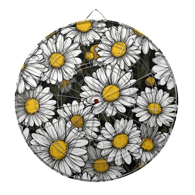 Gänseblümchen Comic Style  Dartscheibe (vorne)