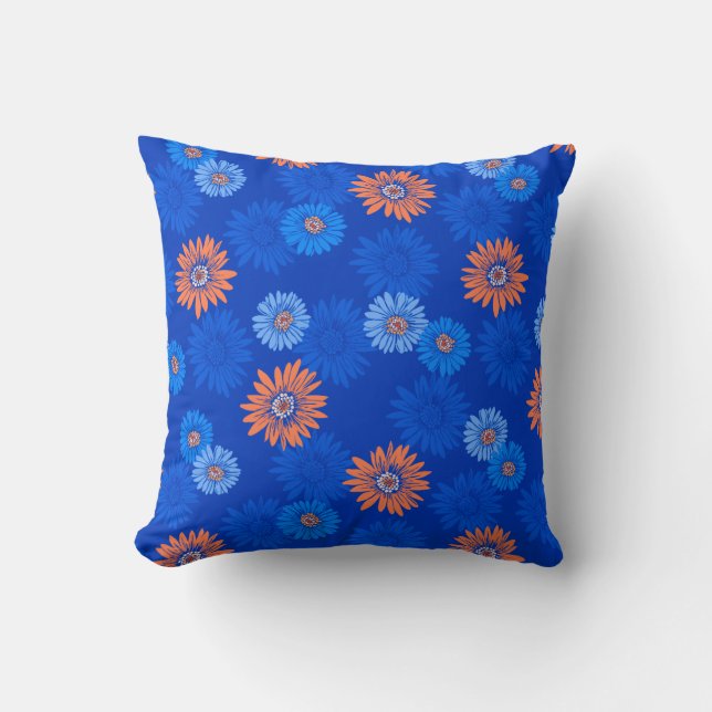 Gänseblümchen Dayz Vintages psychedelisches Blumen Kissen (Vorderseite)