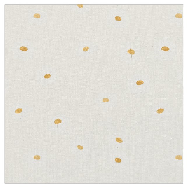 Gänseblümchen Feld Kamille floral Stoff (Nahaufnahme)