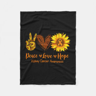 Gänseblümchen Frieden Liebe Hoffnung Nierenkrebsbe Fleecedecke