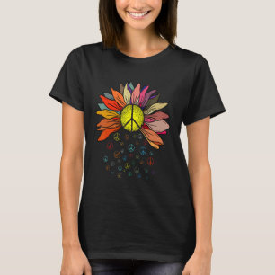 Gänseblümchen-Friedenszeichen-Hippie-Seele-Blume-F T-Shirt