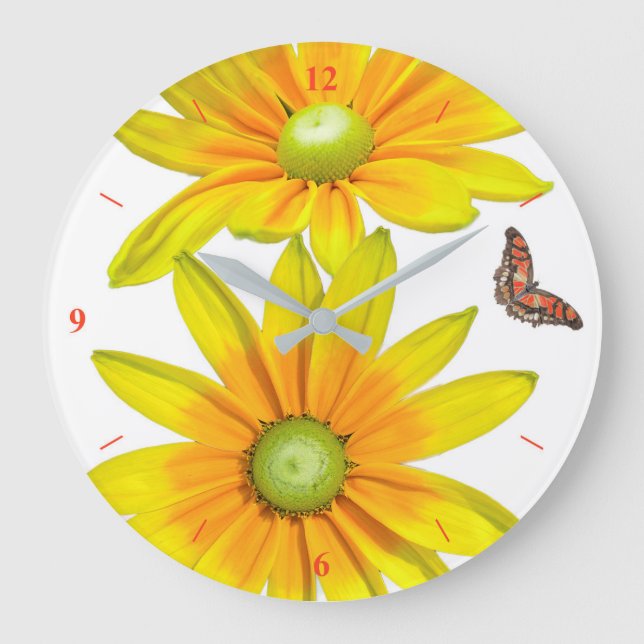 Gänseblümchen, Gänseblümchen… geben mich, den Ihre Große Wanduhr (Vorderseite)