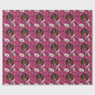 Gänseblümchen Garten 70. Geburtstag Feminine Pink Geschenkpapier
