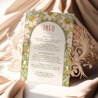 Gänseblümchen-Hochzeit Einlage INFO Vintage Art No